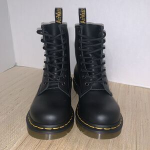 Dr. Martens 1460W Nappa 8-Eye Lace-Up Combat Boot Black Womens Size 7 Goth New